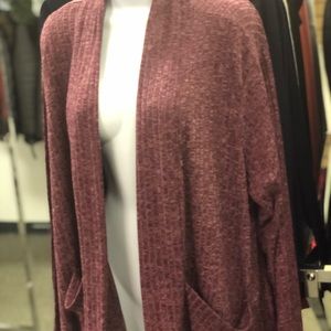 NY Collection Swarm Cardigan Sweater With Long Sleeves